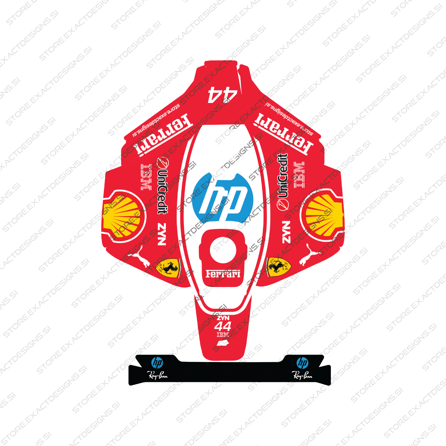 F1 Ferrari - Nalepka za Mammotion robotske kosilnice Exact Designs