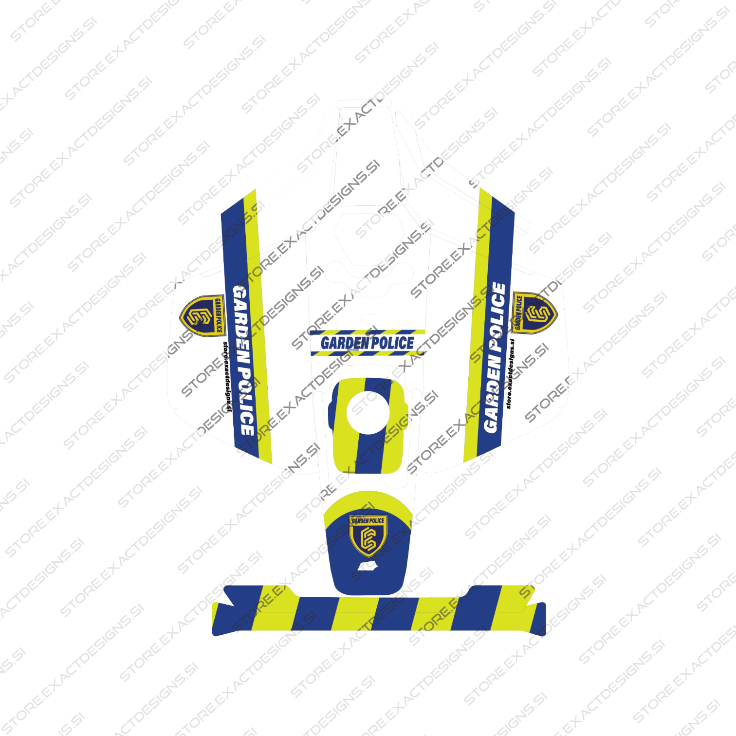 Garden Police – Nalepka za Mammotion robotske kosilnice Exact Designs