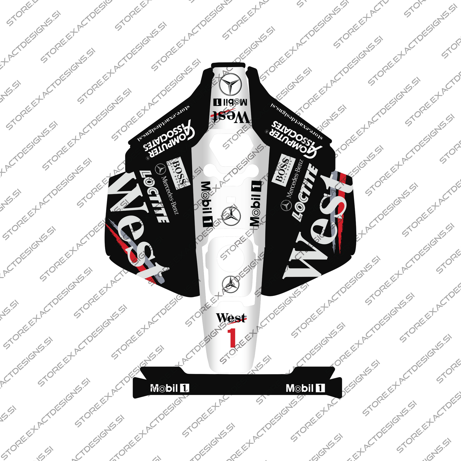 F1 McLaren 2000s - Nalepka za Mammotion robotske kosilnice Exact Designs