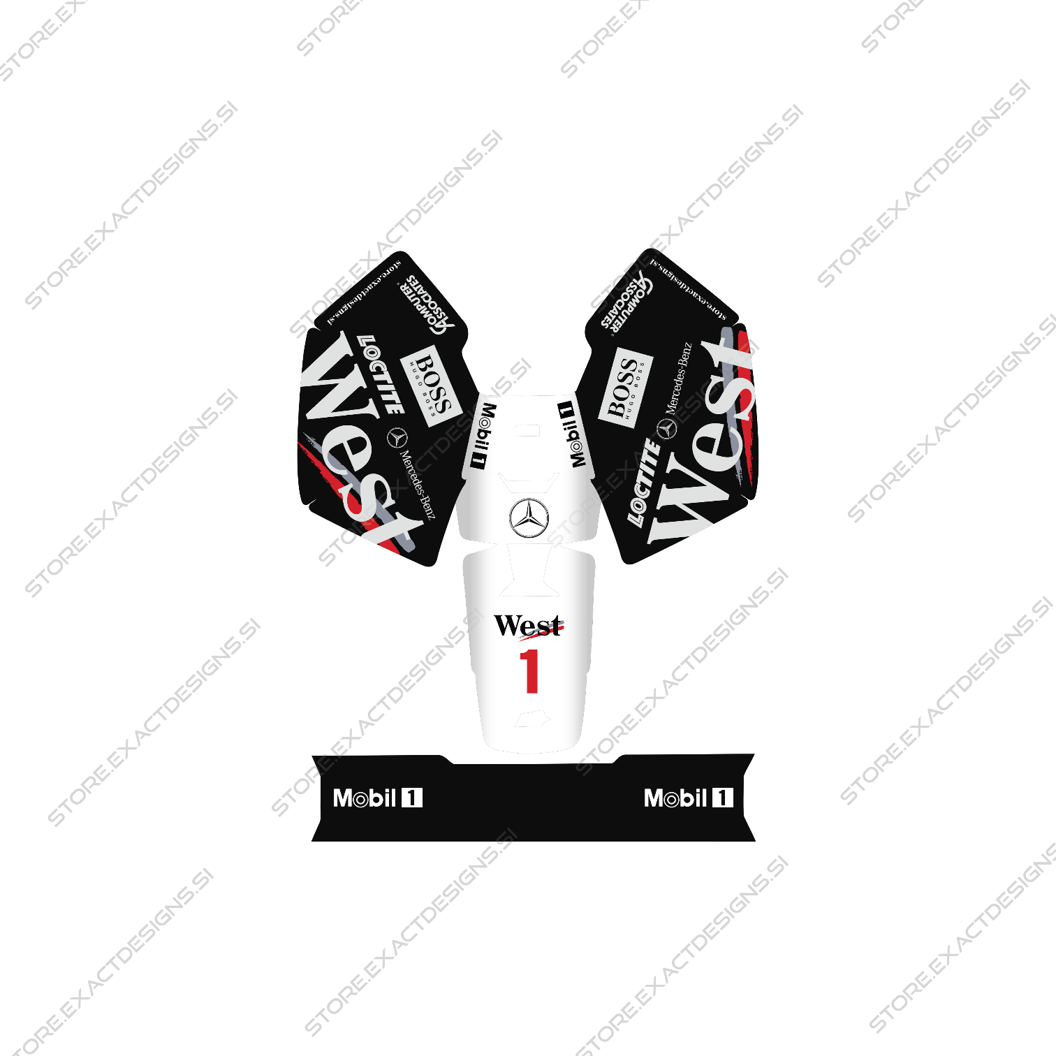 F1 McLaren 2000s - Nalepka za Mammotion robotske kosilnice Exact Designs