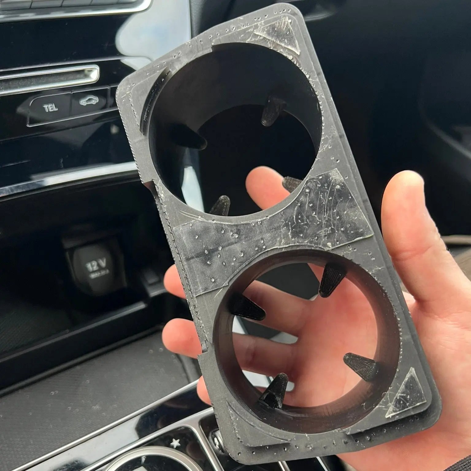 Mercedes - Benz GLC, C & E - Class Dual Cup Holder – Luxury Interior Upgrade - Exact Designs